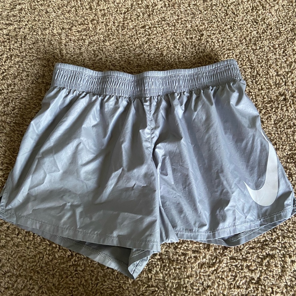 Grey Nike running shorts